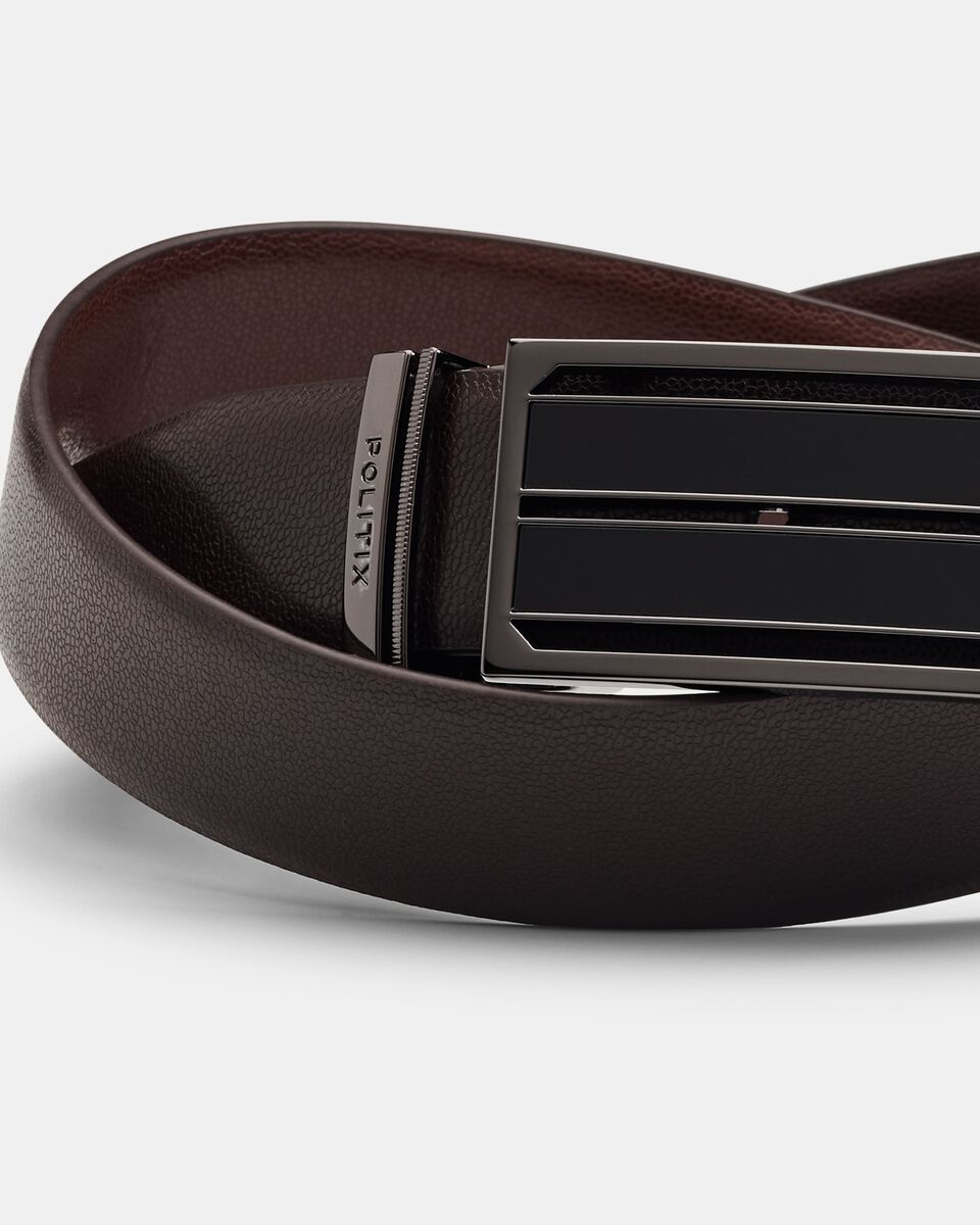 Mens Brown/Dark Tan Reversible Dress Belt